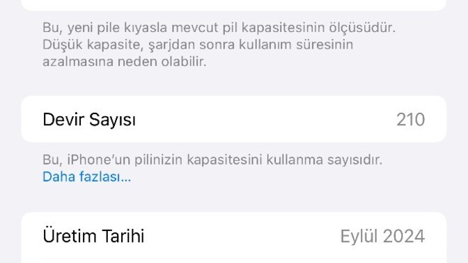 Pil sağlığınız % kaç?