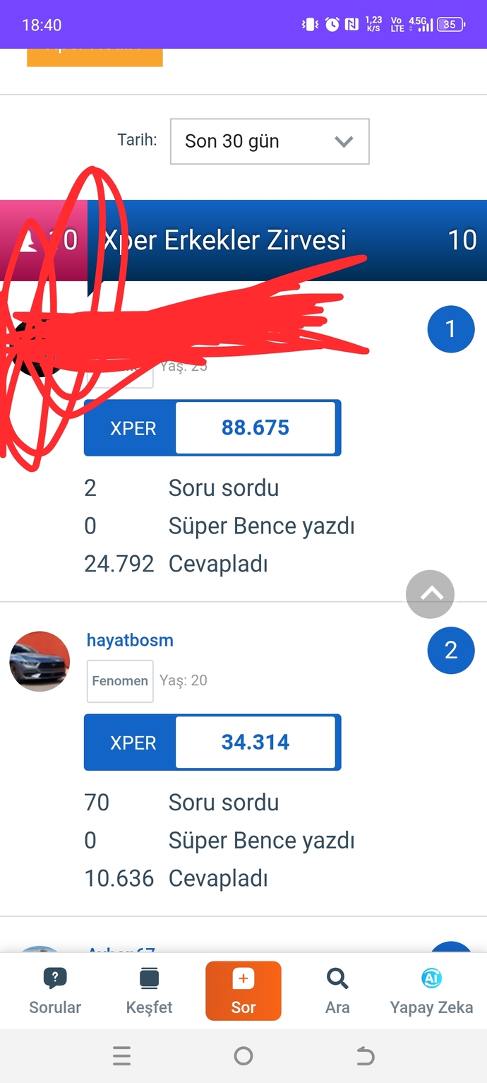 Hem eic de hem xper de 2. sıradayım ne düşünüyor sunuz?
