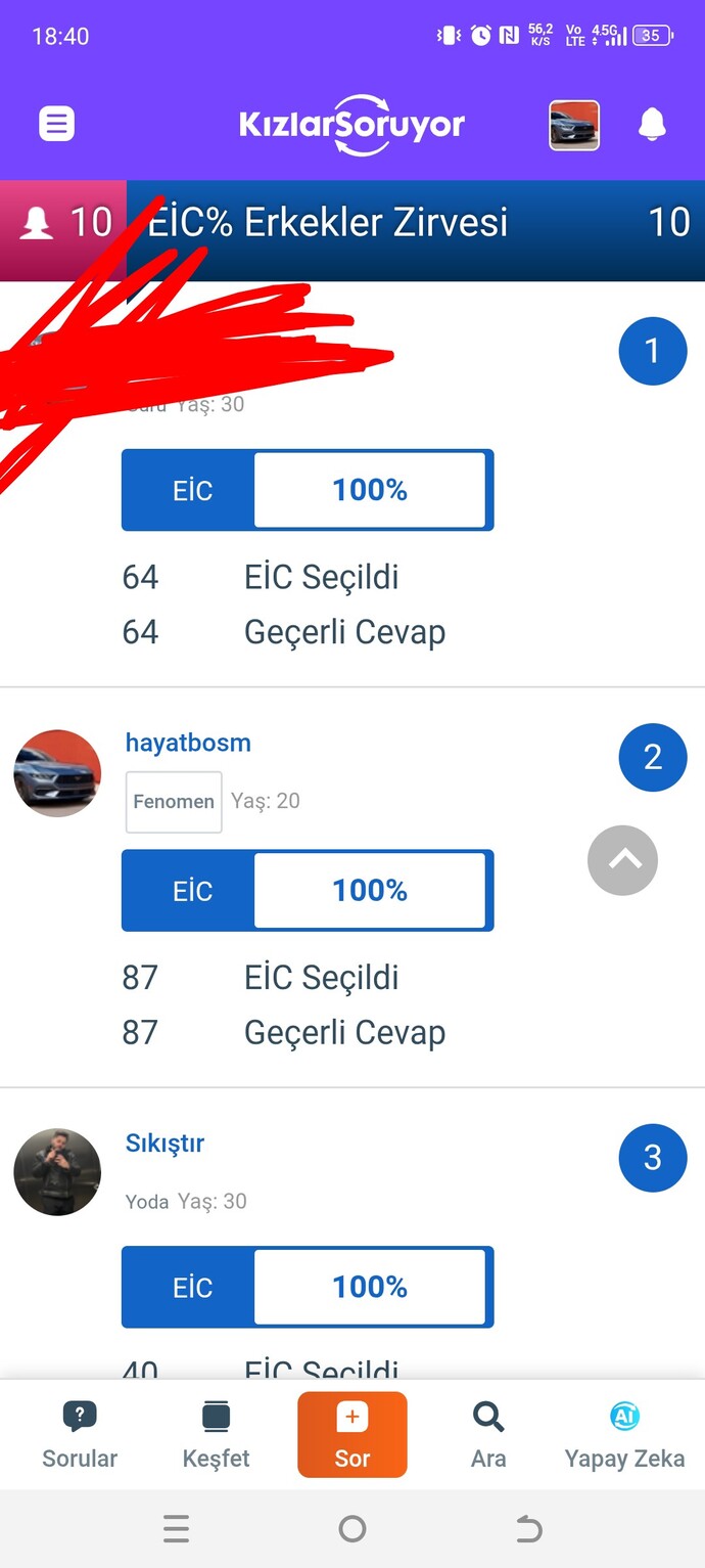 Hem eic de hem xper de 2. sıradayım ne düşünüyor sunuz?