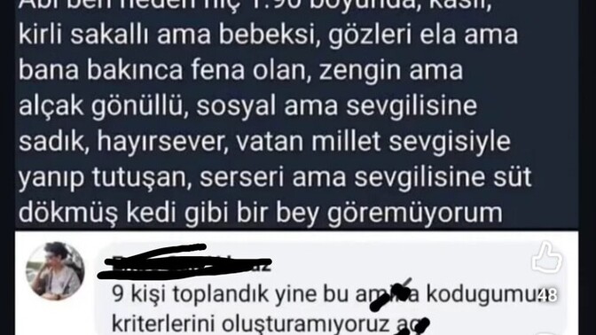 Sizin ideal kadın / erkek kriterleriniz neler?