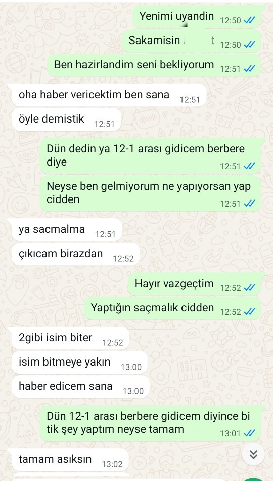İlk dateme çıkacağım sevgilim geç kaldı gitmesem olur mu?