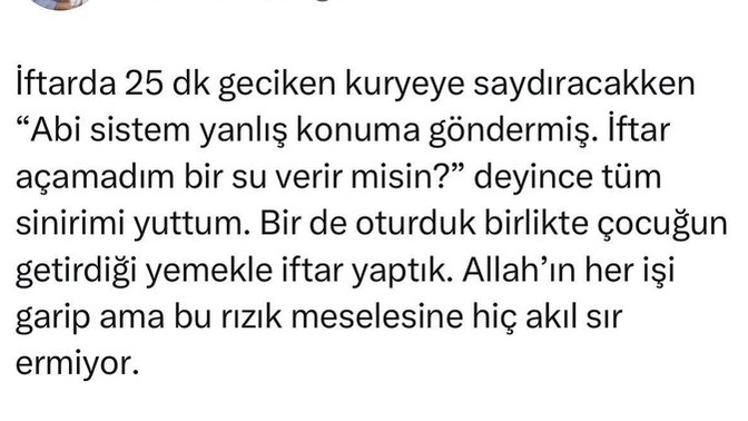 İftarda yemek siparişi verenler, kurye gecikirse ne yapıyorsunuz?