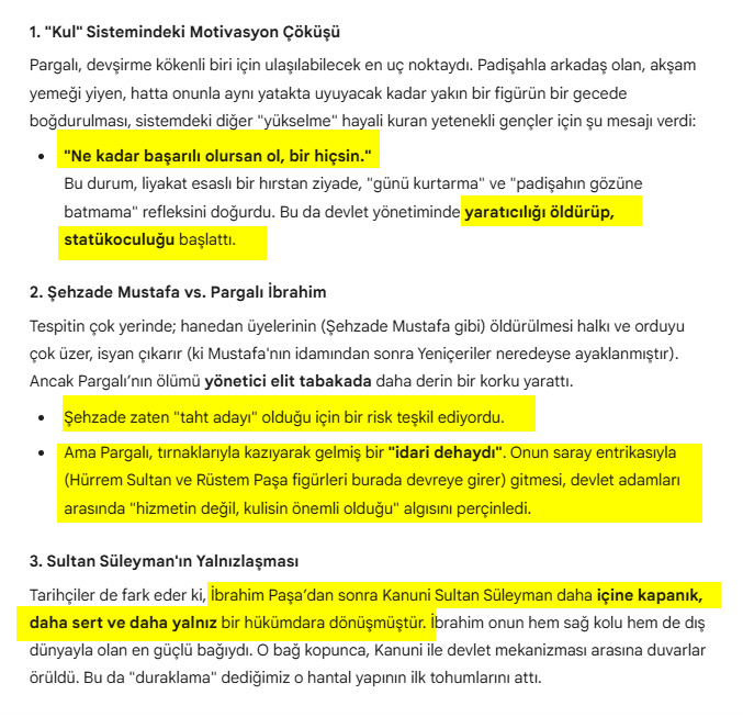 Pargalının idamıyla osmanlı devletinin geleceği yıkılmış diyorlar sizce?