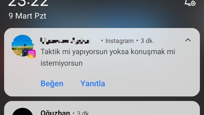 Mesajıma görüldü atınca cevap vermedim, şimdi bana taktik mi yapıyorsun diyen çocuğa ne cevap verilir?