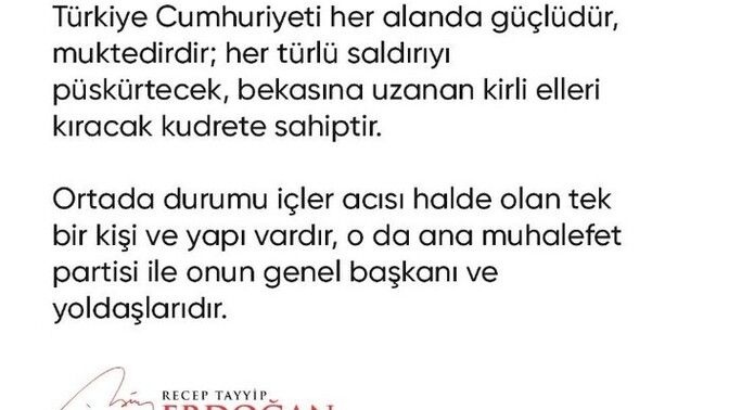 Reisin her konuda muh@lefete girdirmesi?