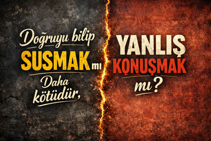 Doğruyu bilip susmak mı daha kötüdür, yanlış konuşmak mı?