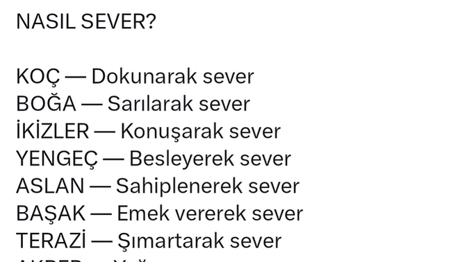 Burcunuza göre siz nasıl seversiniz?