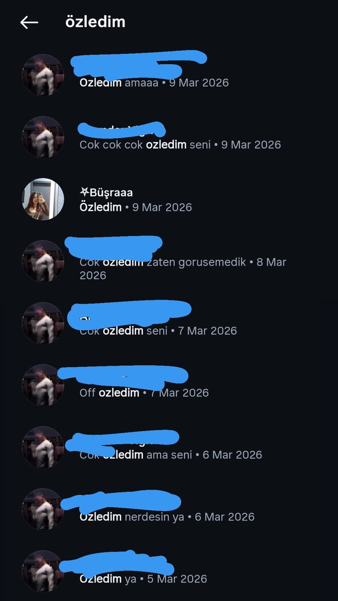 En son kime ne zaman "Seni özledim!" Dedin?