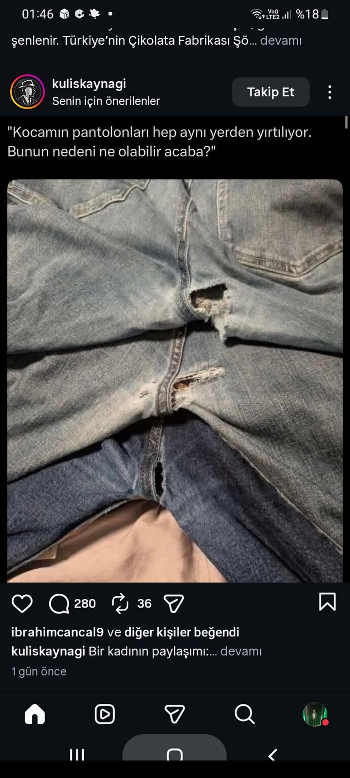 Pantolon neden hep kasık bölgesinden yırtılır, bunun bilimsel bir sebebi var mı?