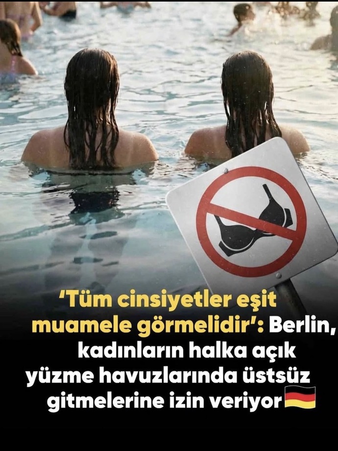 Berlin’de havuzda üstsüz yüzen kadınlar kararı sizce gerçek cinsiyet eşitliği mi?