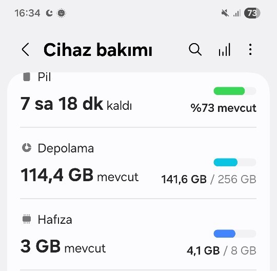 Telefonunuzun yazılımı Ne kadar Ram Bellek Kullanıyor?