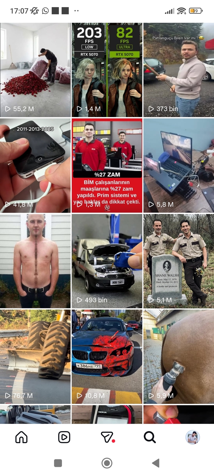 Instagram keşfetiniz nasıl gözüküyor?