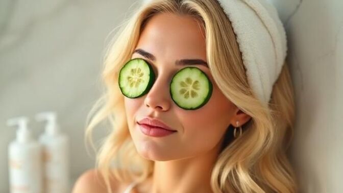 Nemlendirilmiş bakım yapılmış güzel bir yüz için salatalık en pratik tercih olabilir mi 🥒🥒🥒🥒?