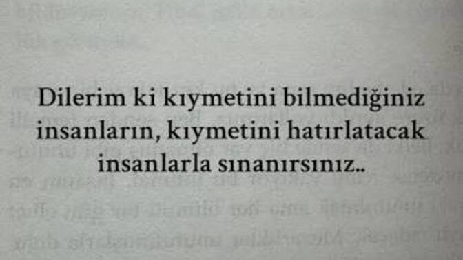Kıymet bilir misiniz?