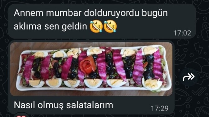 Size birilerini hatırlatan yemekler var mı?