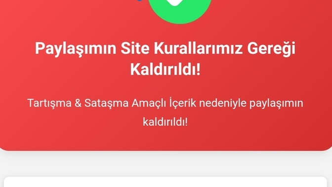 Neden paylaşımım soru paylaştıktan sonra engelleniyor?