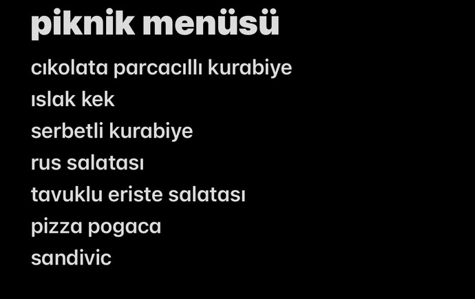 Sevgilimle pikniğe gidiyoruz, az az ama çeşitli şeyler hazırlamak fazla mı olur?