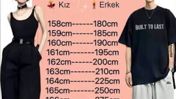 Kaç boyundasınız , kaç boyunda birini istersiniz?