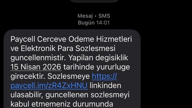 Arkadaşlar bu ne sizede böyle bir mesaj geldi mi dolandırılıyor muyum?