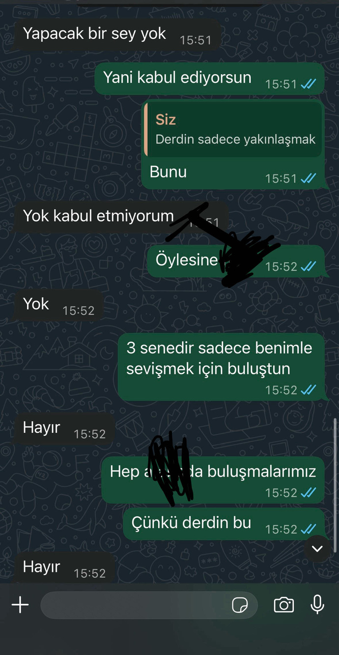 Eski sevgilimin tek derdi yakınlaşmak miydi?