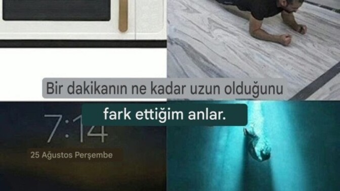 Sizce 1 dk uzun bir süre mi?