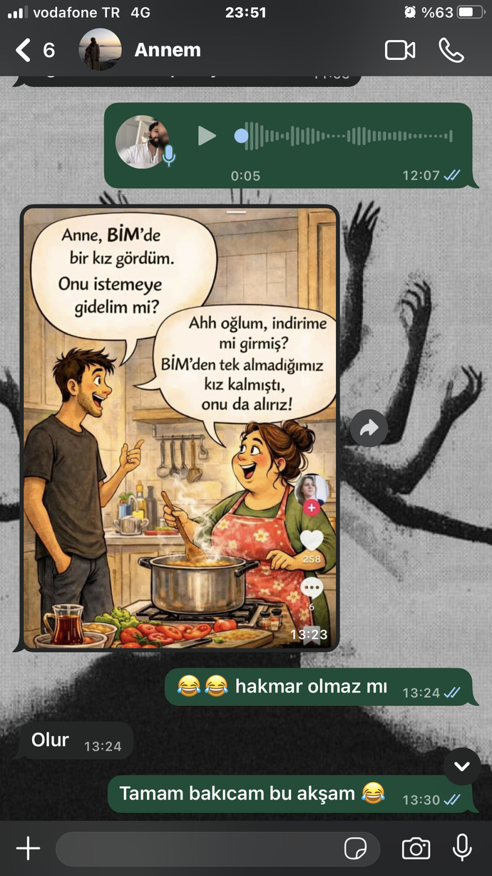 Acaba annem bana subliminal mesaj vermeye çalışıyor olabilir mi 😀?
