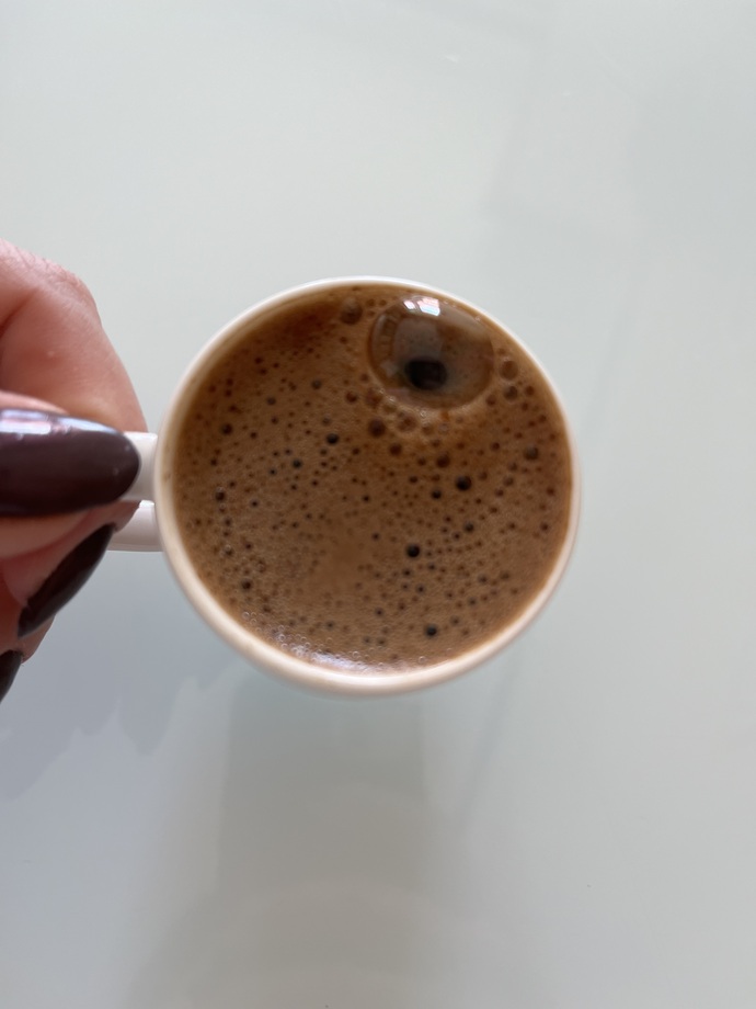 Köpüklü kahve yaptım içer misiniz?
