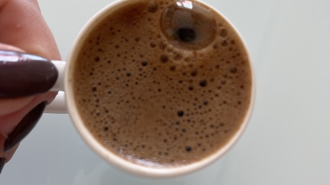Köpüklü kahve yaptım içer misiniz?