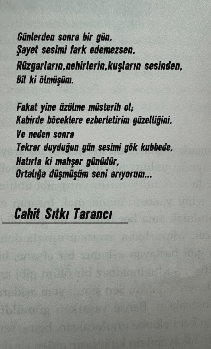 Şiir sevmeyen birine ilk kez şiiri sevdirecek bomba şiir öneriniz ne olurdu?