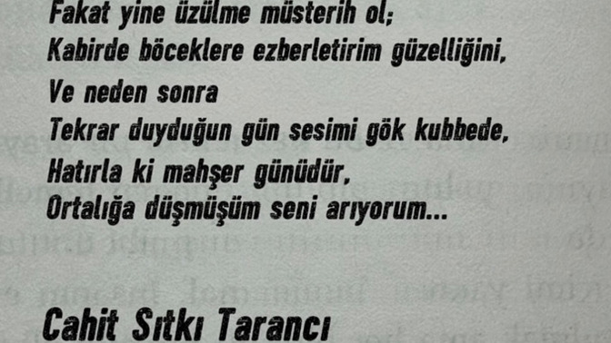 Şiir sevmeyen birine ilk kez şiiri sevdirecek bomba şiir öneriniz ne olurdu?