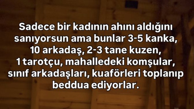 Beyler, bir kadının ahını almadan önce en az 100 kez düşünmeniz için bunu buraya bırakıyorum jdjd Hiç bir kadının ahını aldınız mı?