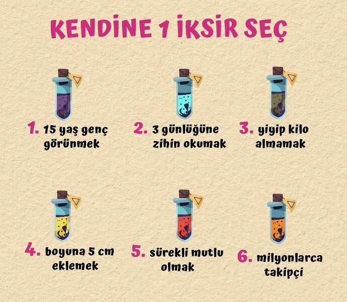Hangi iksiri seçerdiniz?