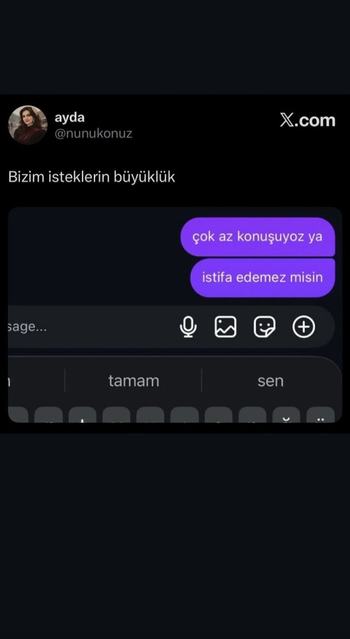 Küçüklük diyecekti 😁