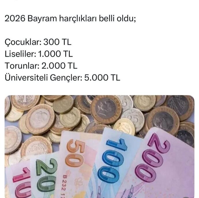 Bu bayram kapına gelsem, bana kaç TL harçlık sıkıştırırdın?