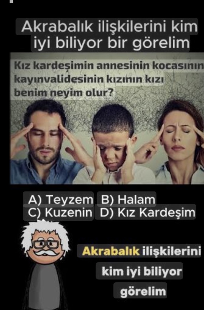 Akrabalarınızı gerçekten sever misiniz yoksa sadece mecburiyetten mi görüşüyorsunuz?