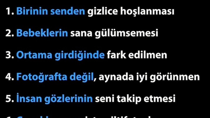 Görseldekilerin kaçı sende var, kendini ne kadar çekici buluyorsun?
