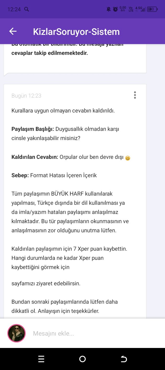 Bu cevabımda büyük harf nerde modlar cevaplasın?