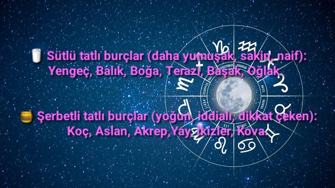 Burçlar tatlı olsaydı kimler sütlü tatlı kimler şerbetli tatlı olurdu?