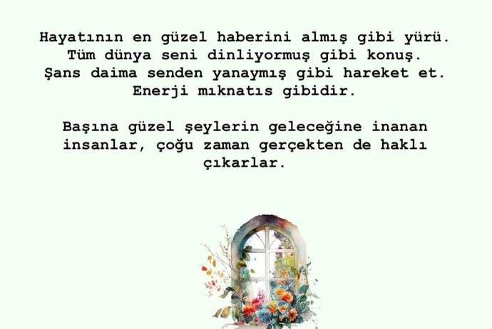 Basina guzel seyler gelecegine inaninca gercekten oyle mi oluyor, cekim yasasi mi bu?