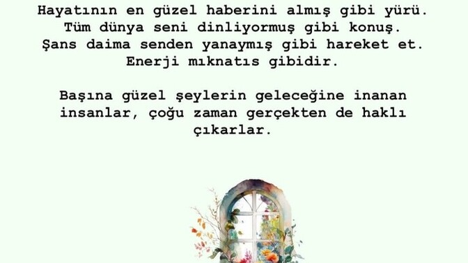 Basina guzel seyler gelecegine inaninca gercekten oyle mi oluyor, cekim yasasi mi bu?
