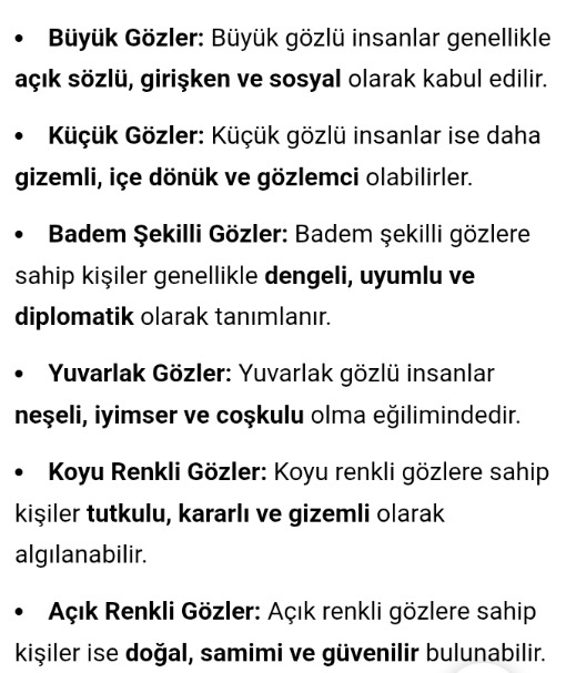 Kaşınızın ve gözünüzün yapısına göre nasıl bir kişiliğe sahipsiniz?