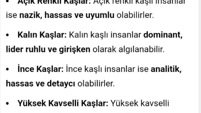 Kaşınızın ve gözünüzün yapısına göre nasıl bir kişiliğe sahipsiniz?