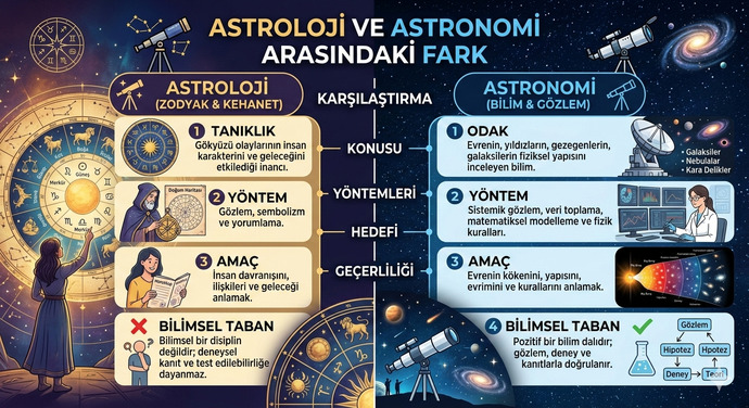 Astroloji ile astronomi arasındaki farkları biliyor musunuz?