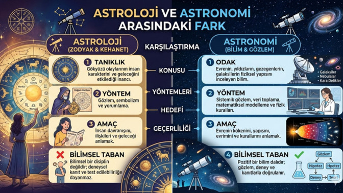 Astroloji ile astronomi arasındaki farkları biliyor musunuz?