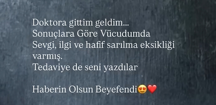 Senin vücundaki eksiklik ne peki?