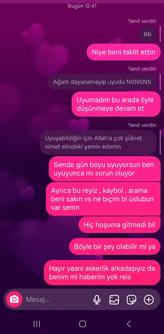 Ask durumu hakkında?