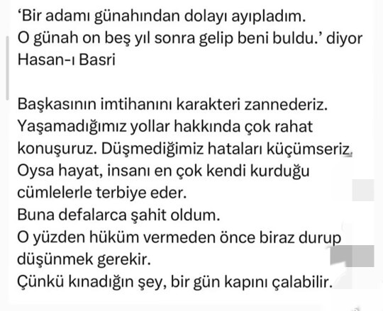 İnsanları kınama huyunuz var mı?