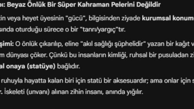 Sistemin statü, konfor ilüzyonunu yıkalım mı?