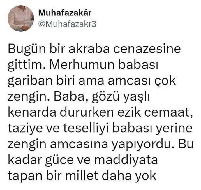 Sizce günümüz insanı güce ve maddiyata tapıyor mu, para her şey mi oldu?