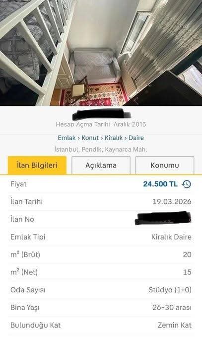 Pendik’te 15 metrekarelik 1+0 daireye 24.500 TL kira istemek normal mi, sizce bu fiyatlar nereye gidiyor?